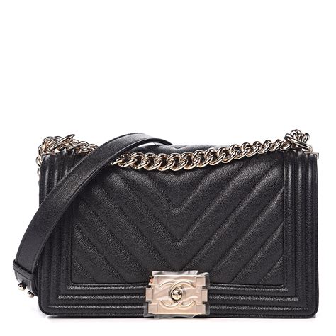 chanel medium the boy caviar chevron black|Chanel Boy Medium Caviar Chevron Black – THE PURSE AFFAIR.